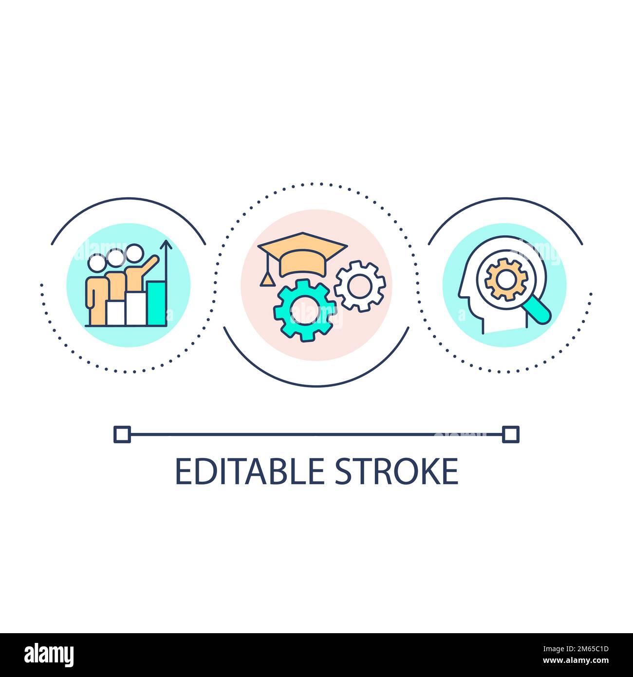 Education for company staff loop concept icon Stock Vector Image & Art ...