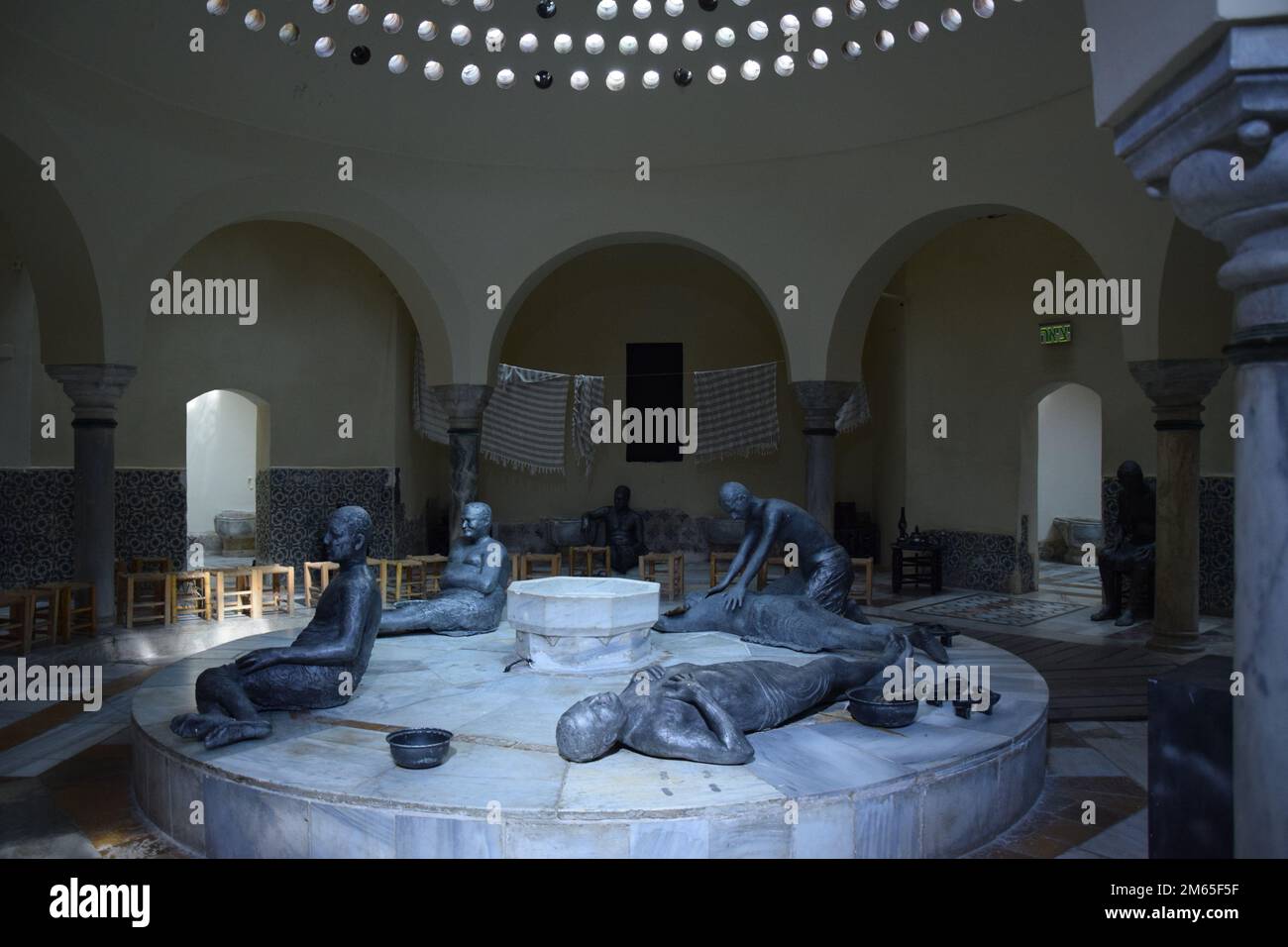 Ghattas Turkish Bath House Crusader Town Akko in Israel Stock Photo