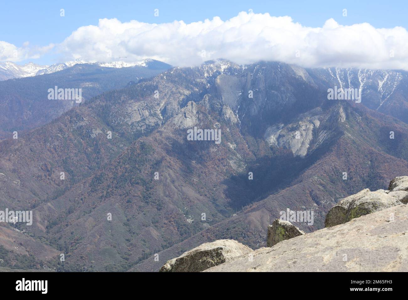 The wanderlust is here... Let's go! Great hike at the mountains with a wonderful weather and awesome views. Stock Photo