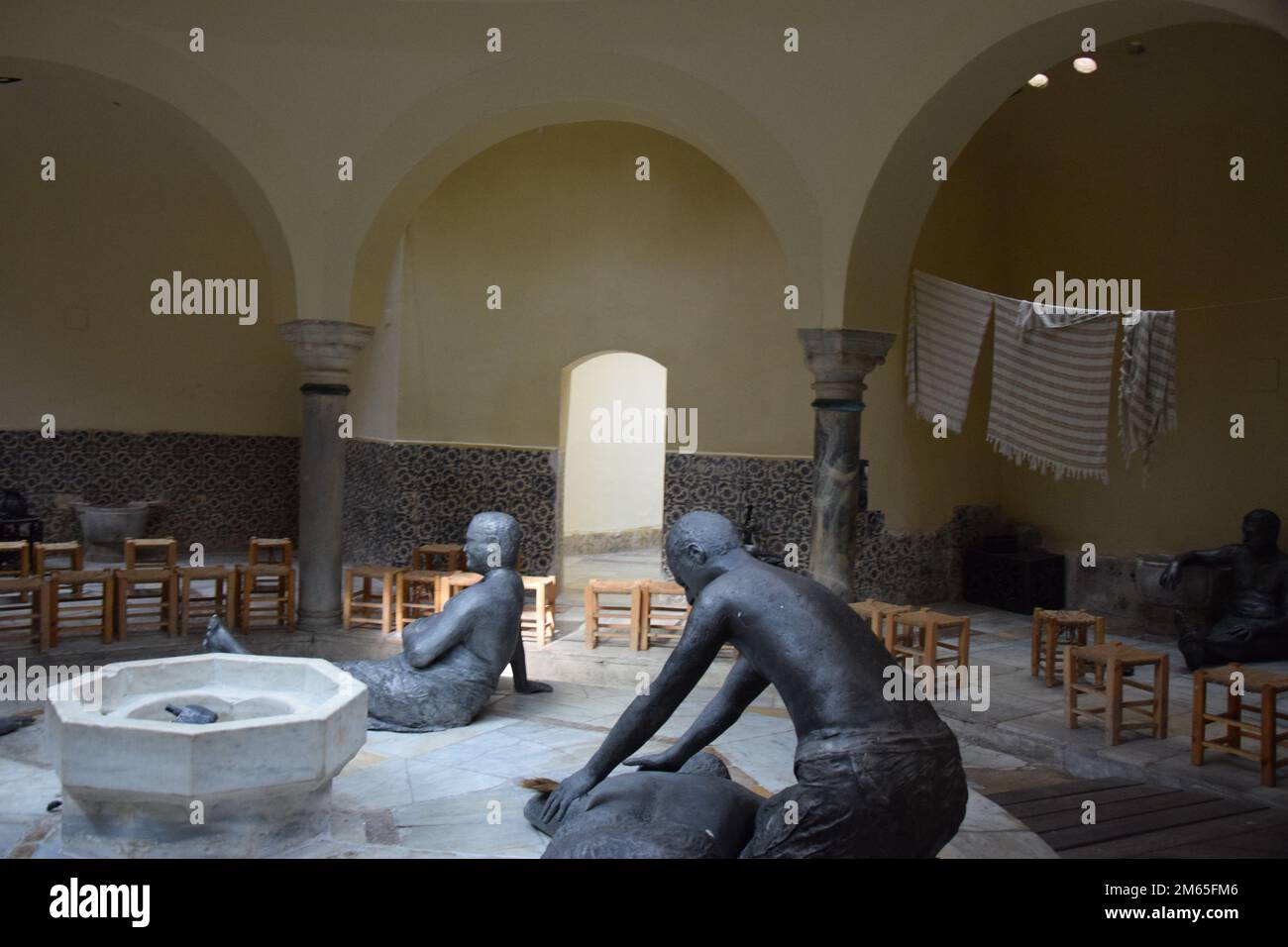 Ghattas Turkish Bath House Crusader Town Akko in Israel Stock Photo