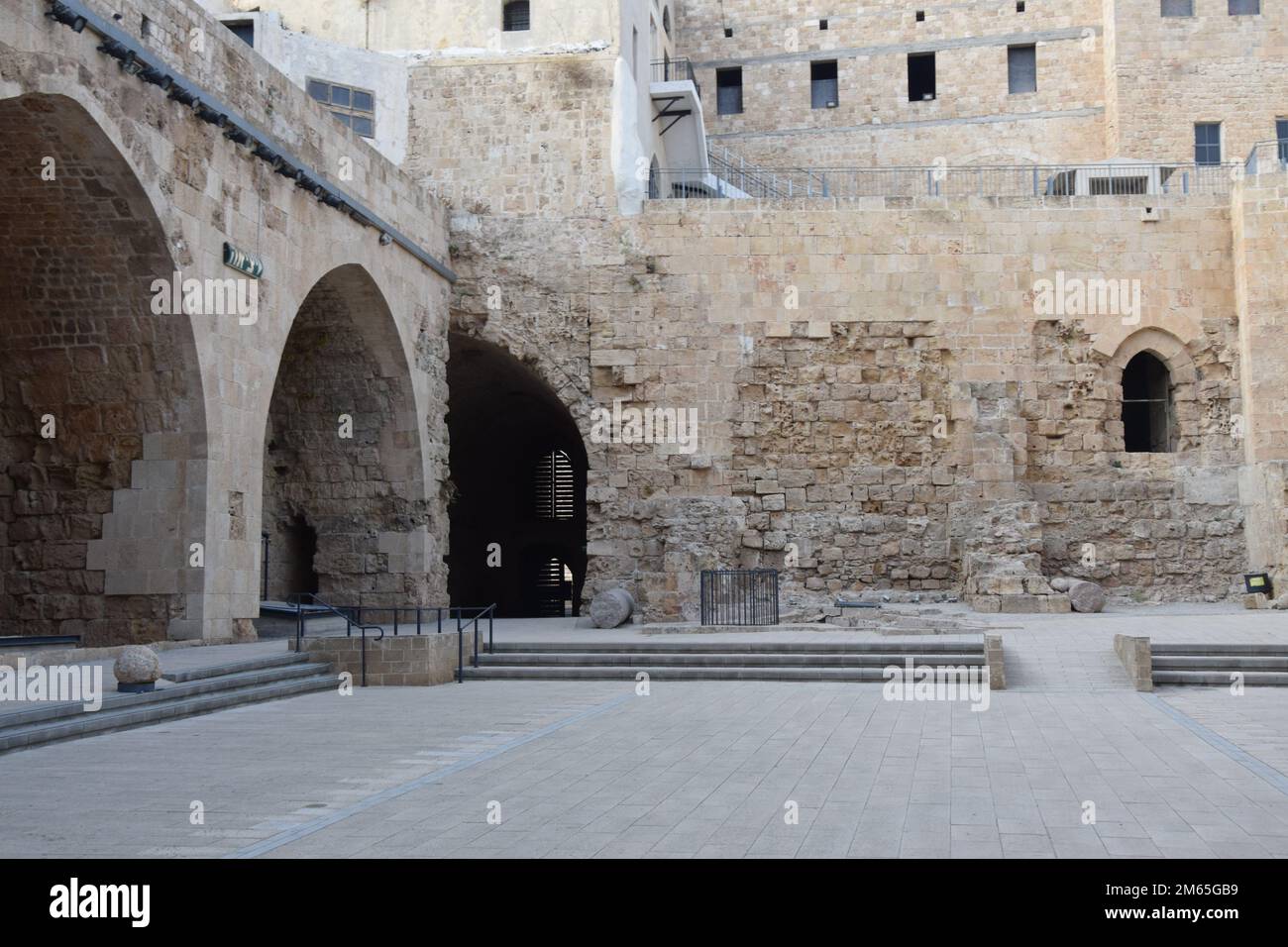 City Wall of Acre - Crusader Town Akko in Israel Stock Photo