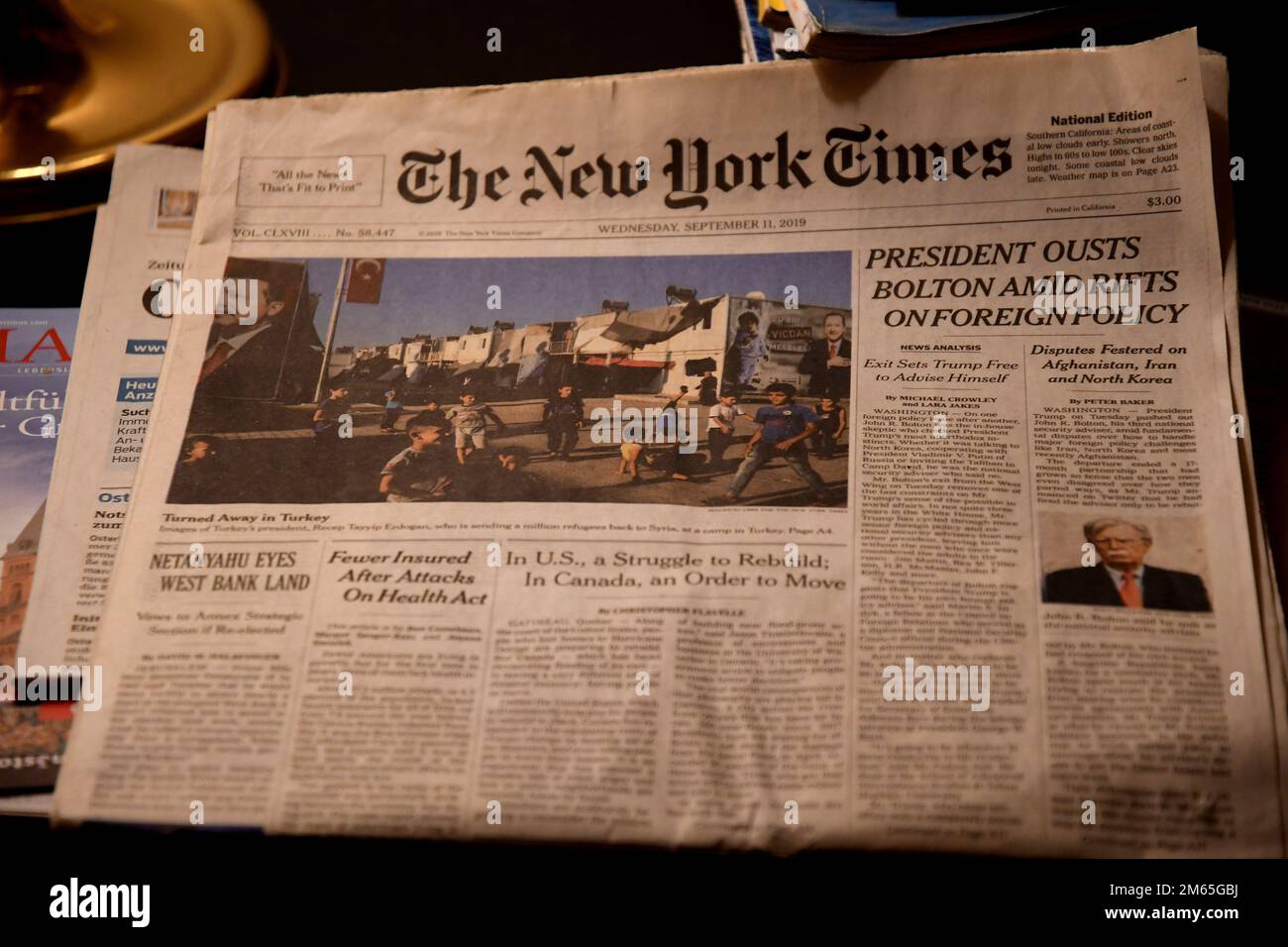 Copenhagen/Denmark/02 January 2023/ The new york times newspaper
