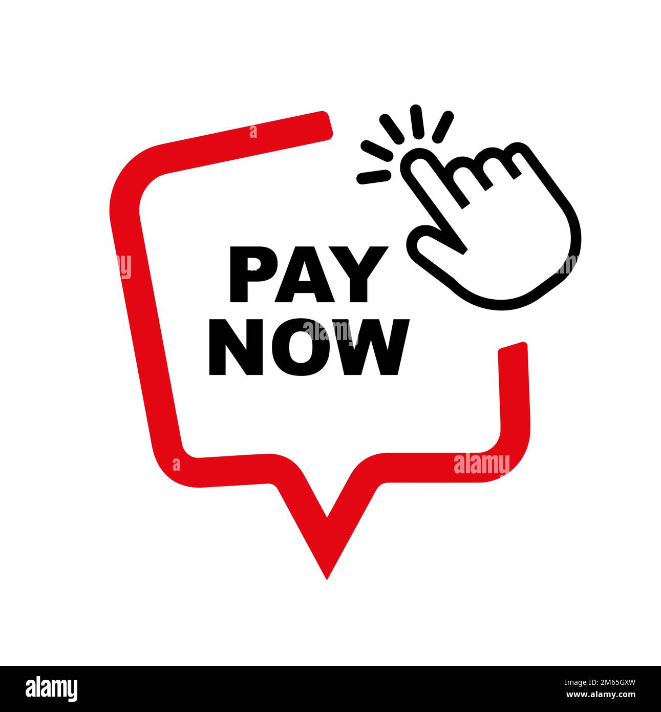 Vector icon pay now Cut Out Stock Images & Pictures - Alamy