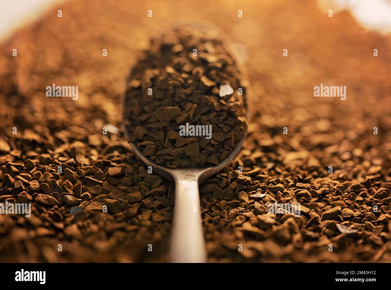 Instant Coffee granules in a spoon Stock Photo Alamy