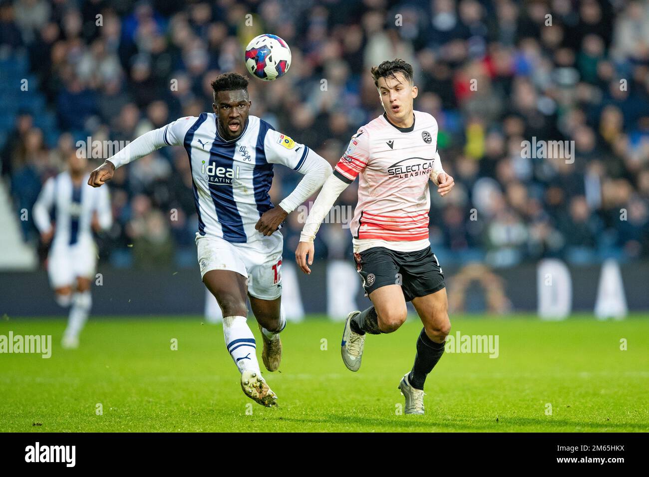 West Bromwich, UK. 2nd January 2023West Bromwich Albion«s Daryl Dike (L