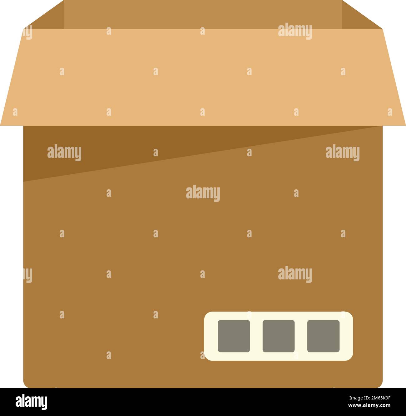 Service box icon flat vector. Carton delivery. Parcel package isolated ...