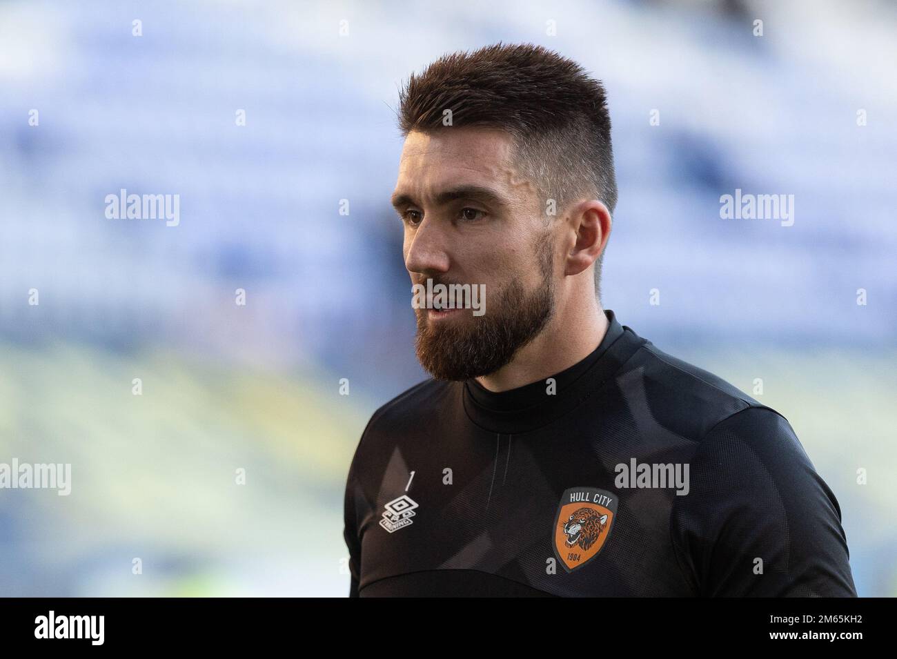 Matt Ingram 1 of Hull City before the Sky Bet Championship match Wigan