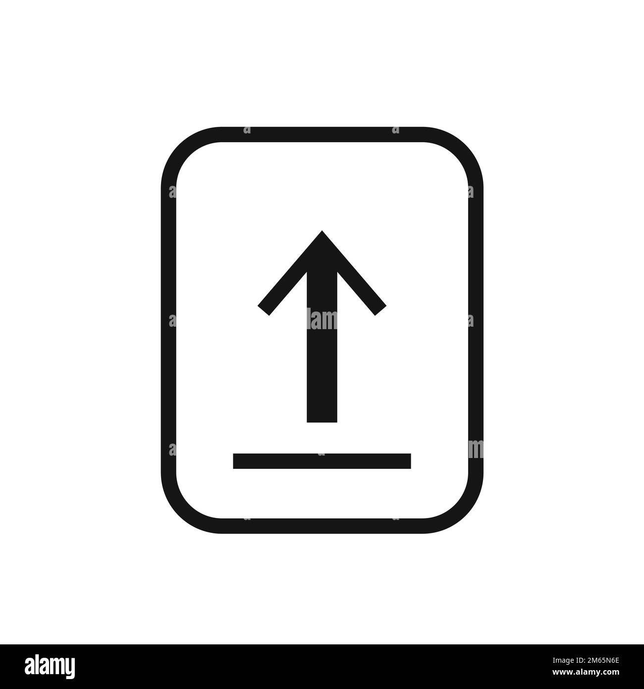 Upload line icon isolated on white background. Black flat thin icon on ...