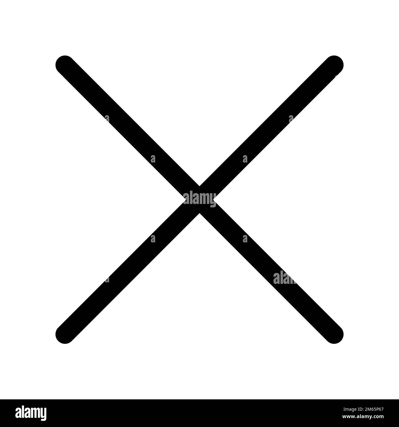 Close icon line isolated on white background. Black flat thin icon on ...