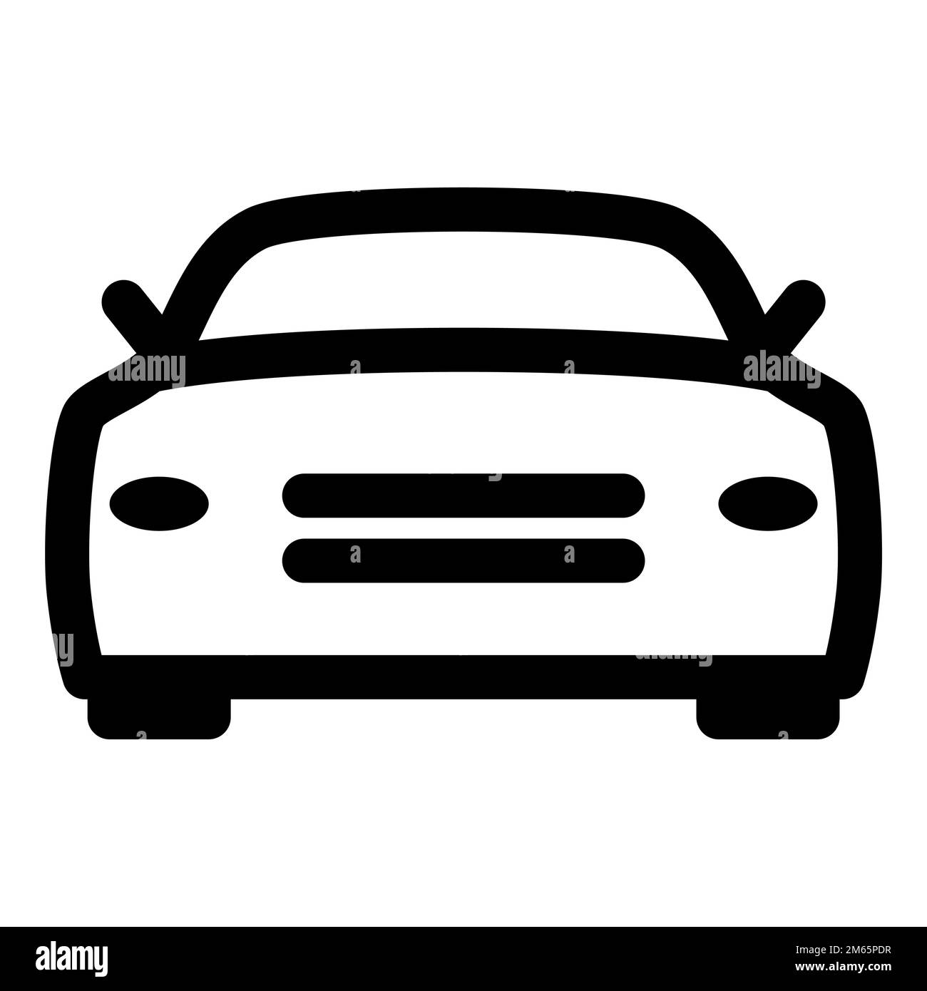 Sport car icon line isolated on white background. Black flat thin icon ...
