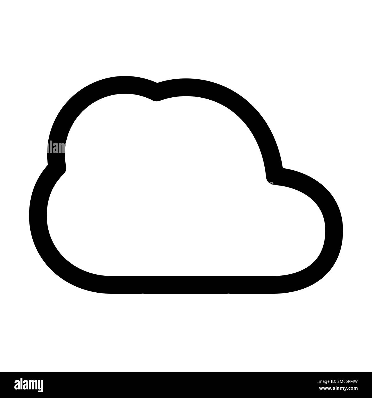 Cloud icon line isolated on white background. Black flat thin icon on modern outline style. Linear symbol and editable stroke. Simple and pixel perfec Stock Vector