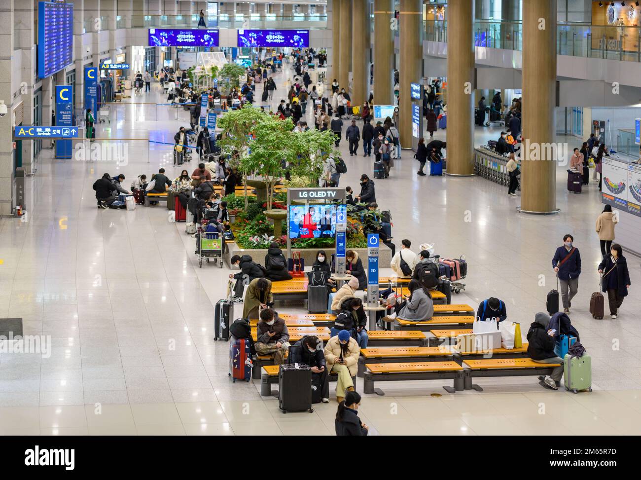 General view of the Incheon International Airport, west of Seoul. South Korea started requiring