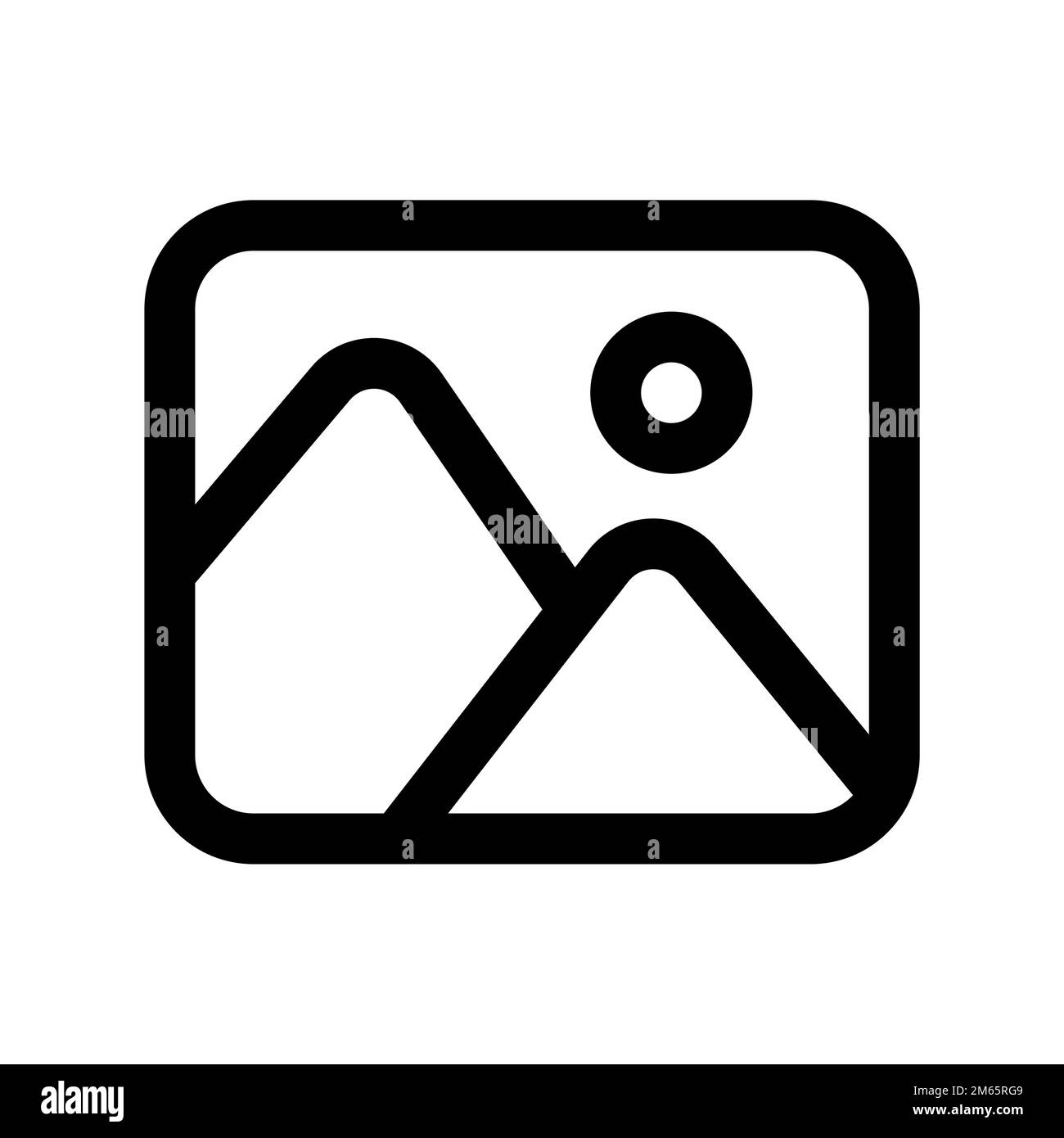 Image icon line isolated on white background. Black flat thin icon on ...