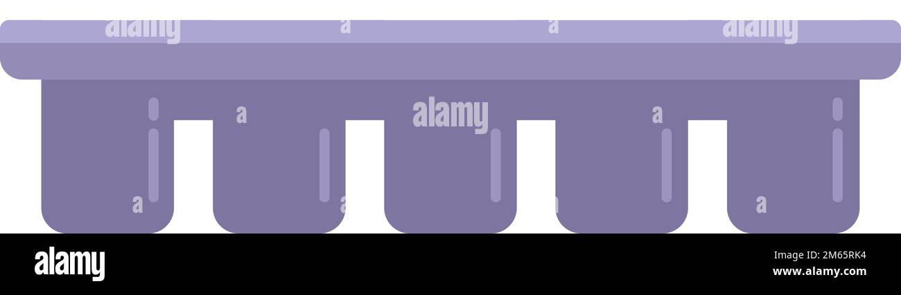 Kitchen ice cube tray icon flat vector. Form container. Square maker ...