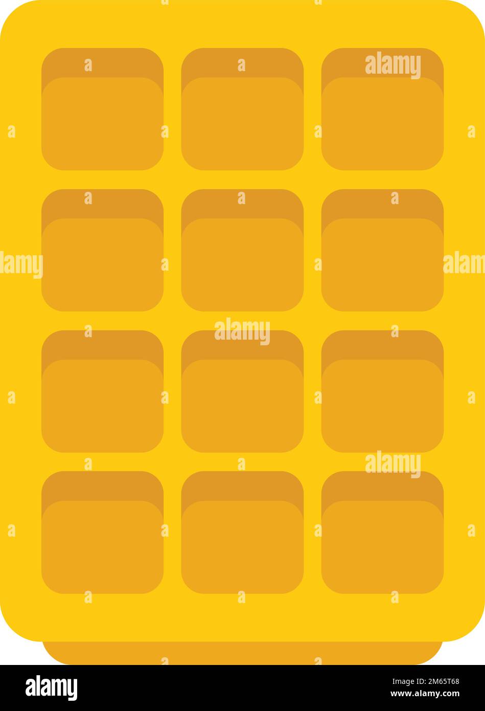 Shape ice cube tray icon flat vector. Water container. Kitchen form ...