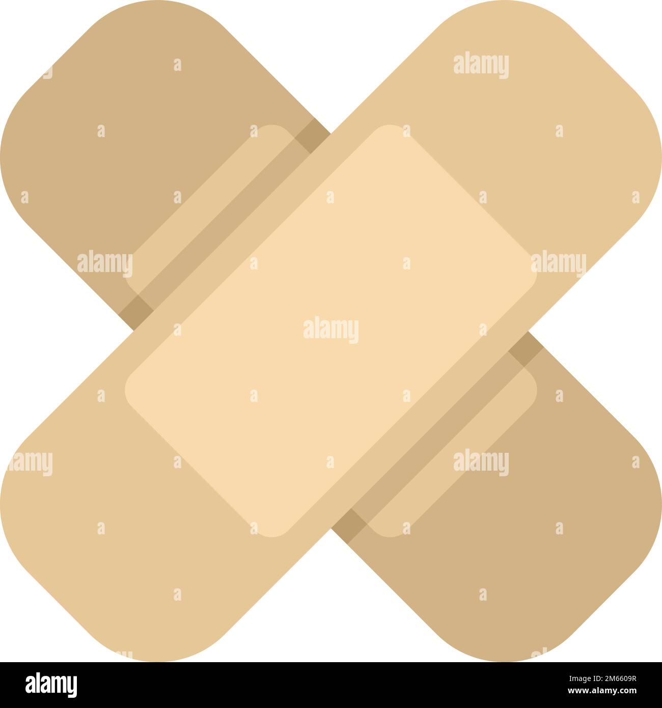 Medical plaster icon flat vector. Hand bandage. Head damage isolated Stock Vector