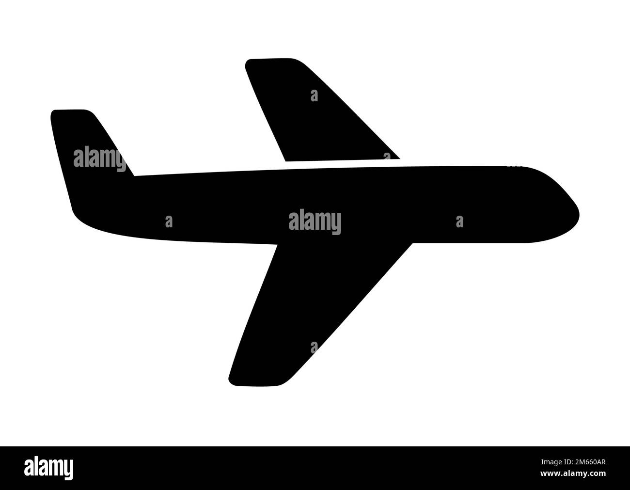 PROFILE AIRCRAFT PICTOGRAM, AIRPLANE SILHOUETTE IN BLACK COLOR Stock Vector