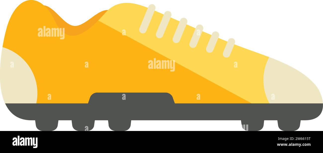 Soccer boot spikes icon flat vector. Football shoe. Sport pair isolated ...