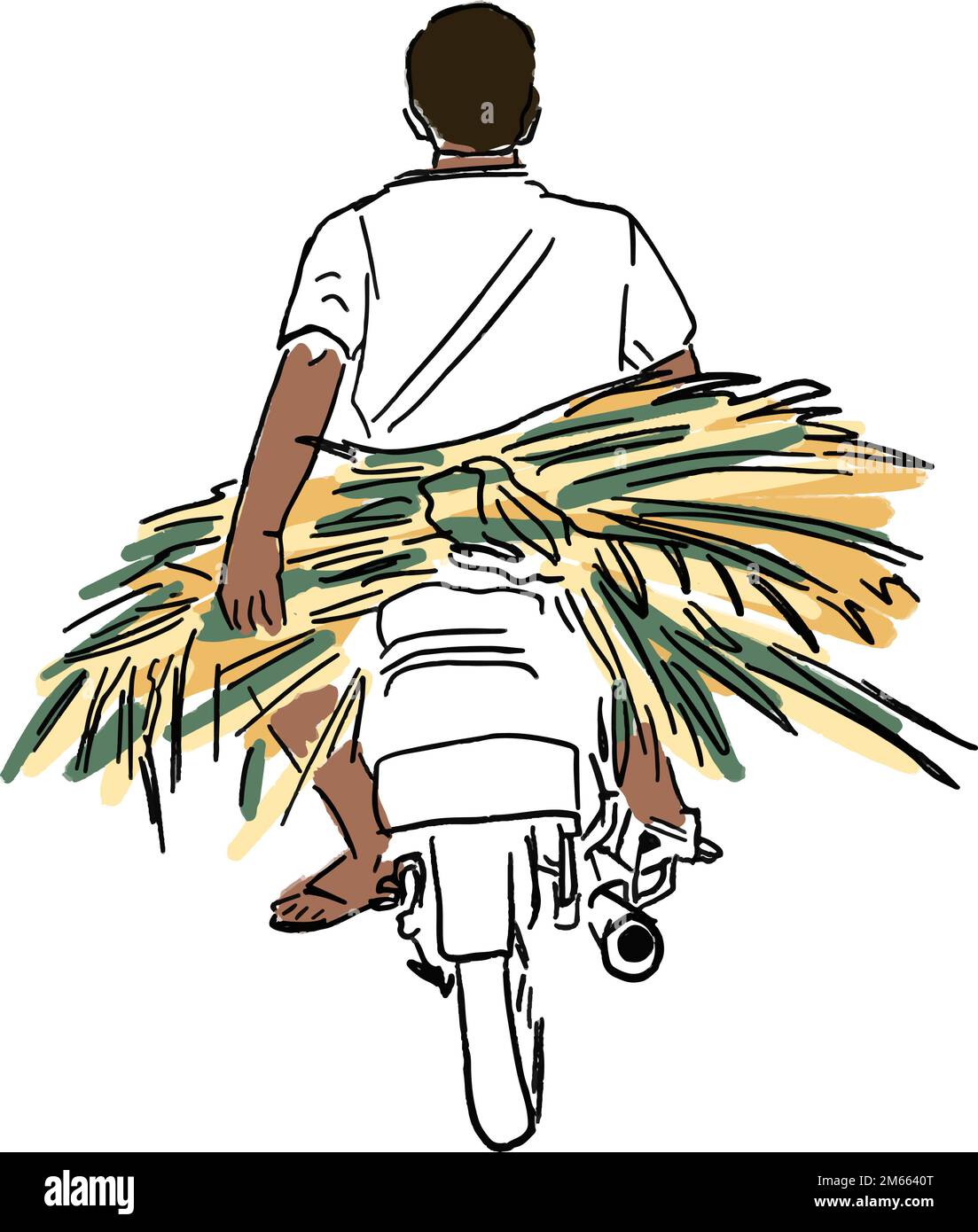 Farm Worker Riding A Bike Stock Vector Image Art Alamy farm-worker-riding-a-bike-stock-vector-image-art-alamy