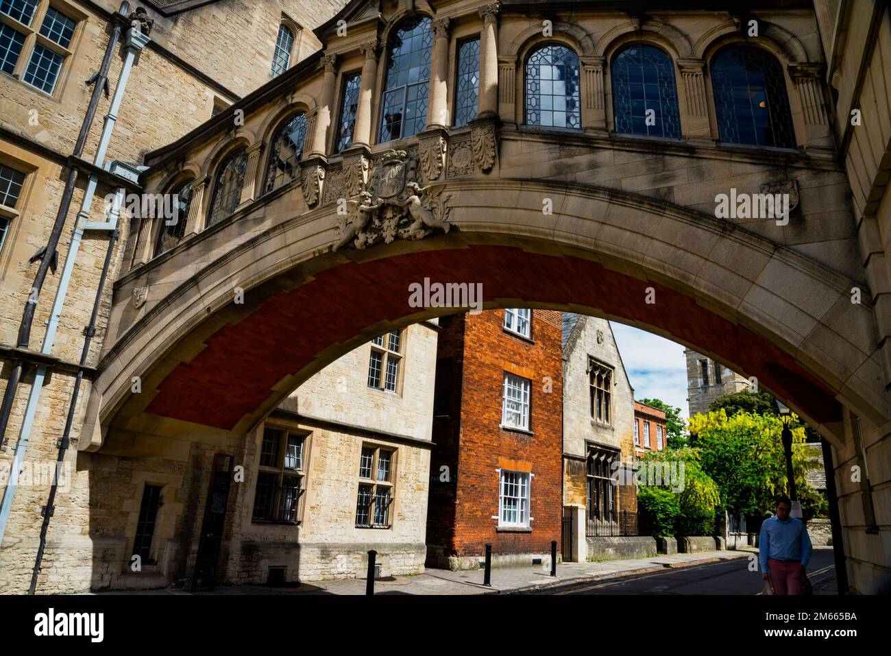The Hertford Bridge or Bridge of Signs in Oxford, England Stock Photo