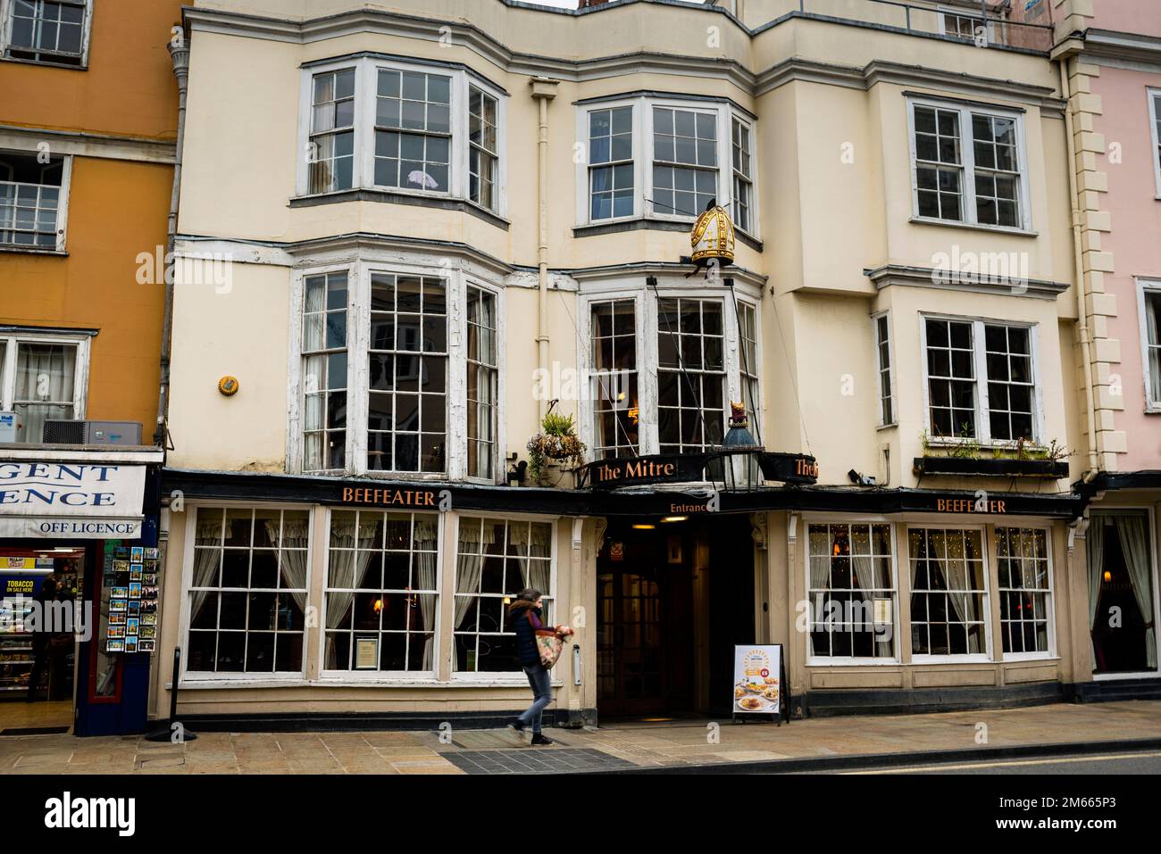 Former coaching inn The Mitre in Oxford, England. Stock Photo