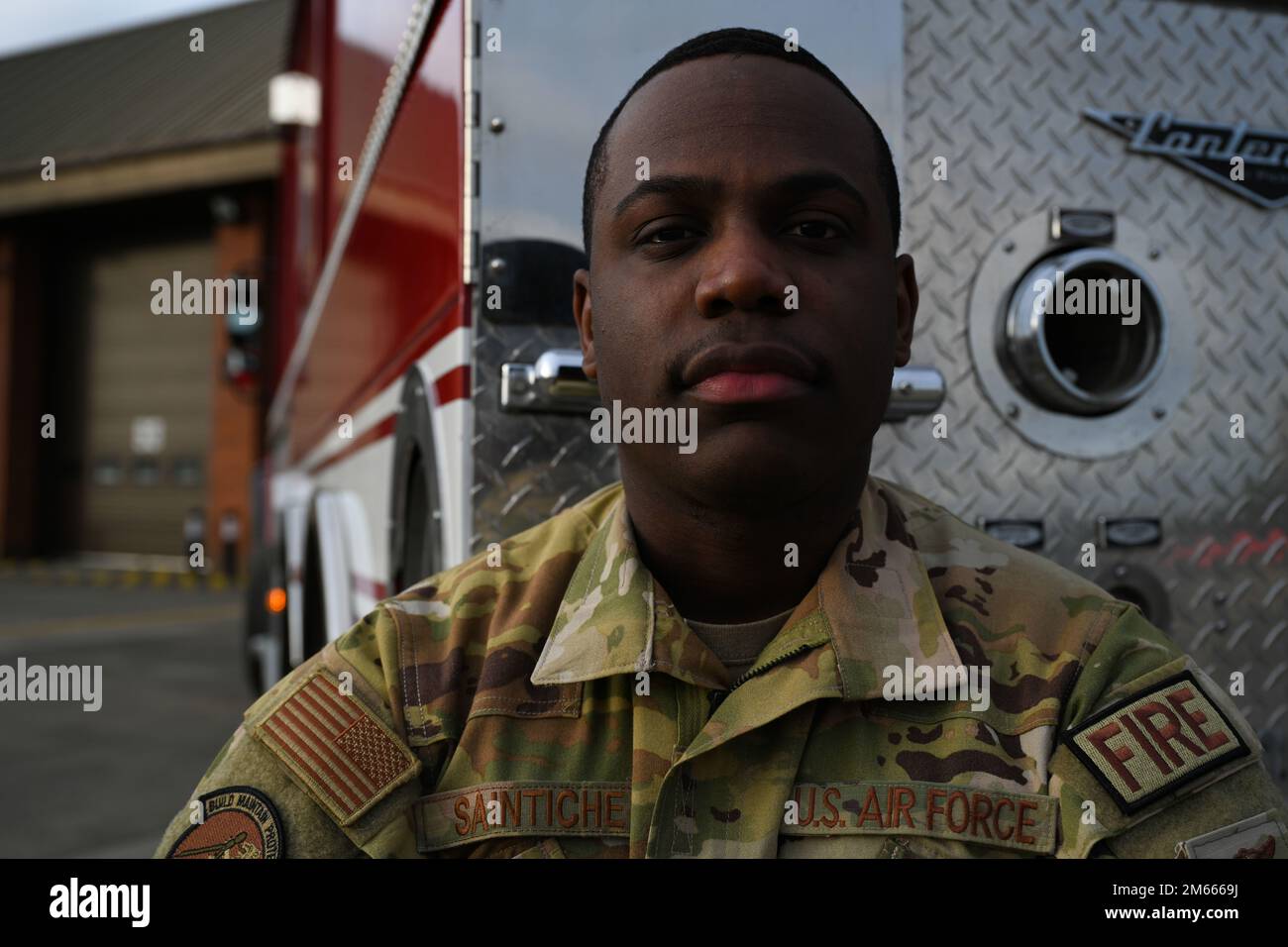 U.S. Air Force Staff Sgt. David Saintiche, 100th Civil Engineer