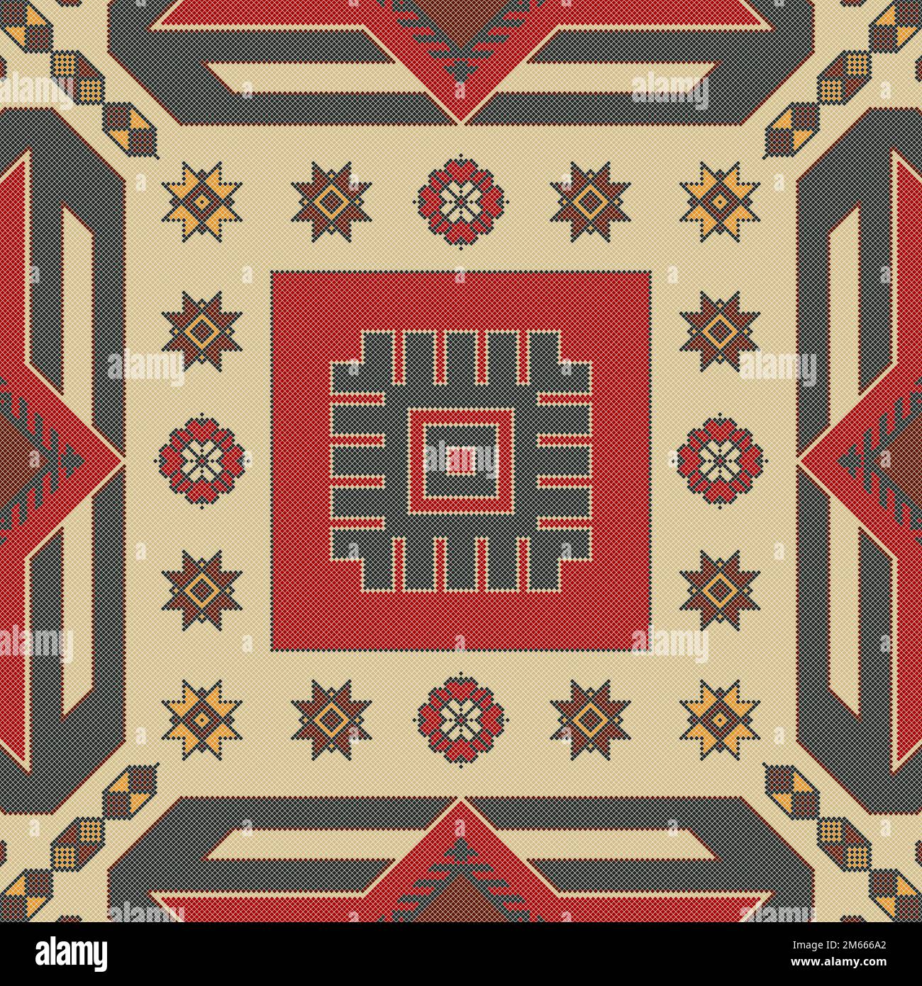 Traditional Kilim vector seamless pattern Stock Vector