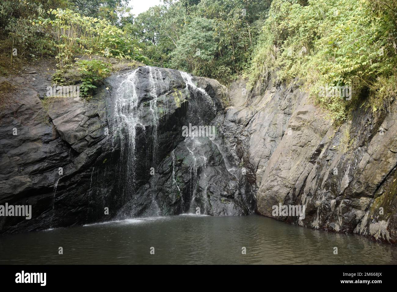 Waterfall near Savusavu on Vanua Levu in Fiji Stock Photo