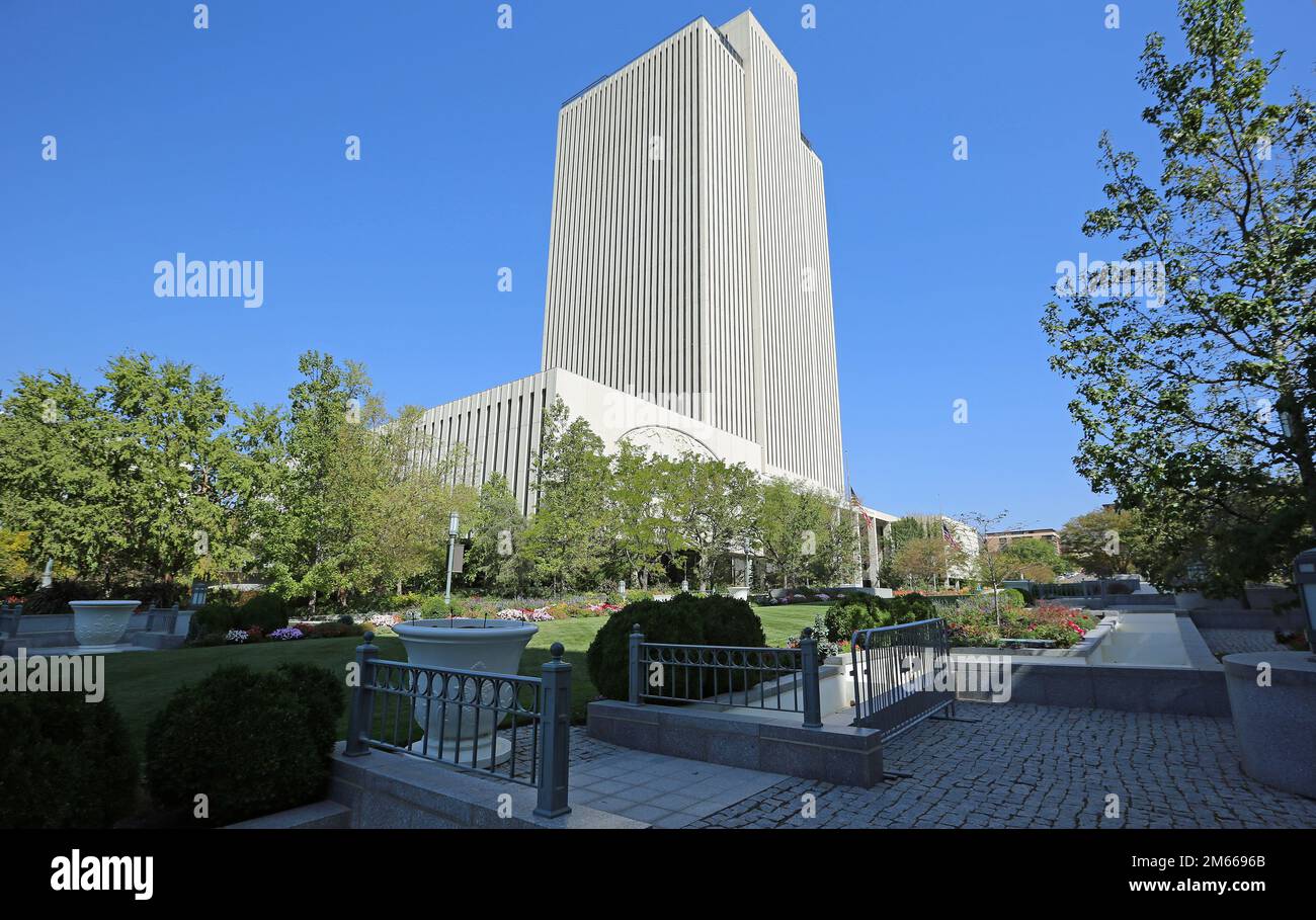 LDS office building in Temple Square - Salt Lake City Stock Photo