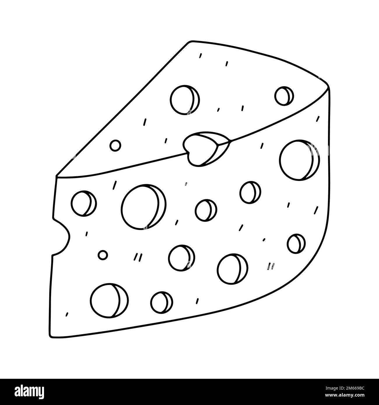 Cheese in hand drawn doodle style. Vector illustration. Farm market