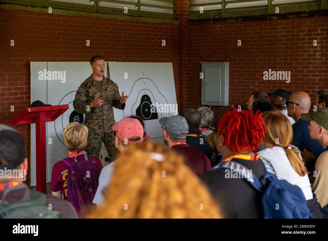 U.S. Marine Corps Sgt. Noah R. Flowe, a primary marksmanship instructor