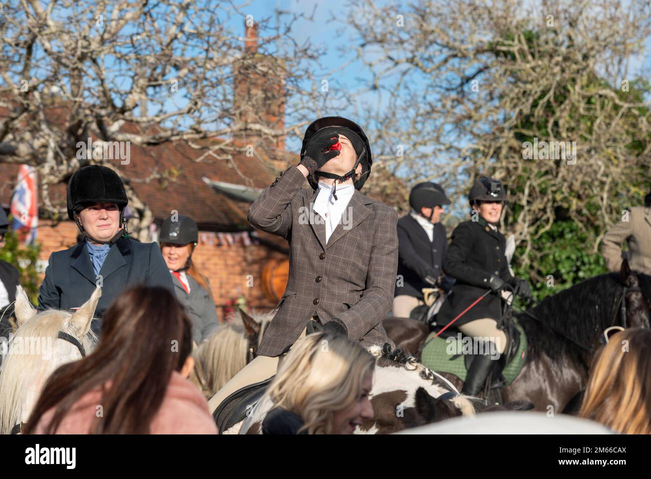 Riders of The Essex with Farmers & Union Hunt during their parade through the town of Maldon in