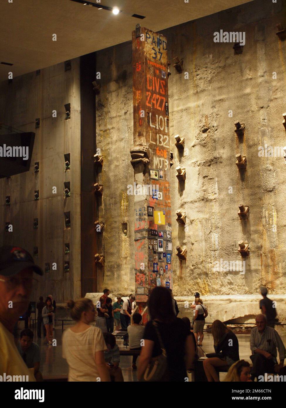 New York City's World Trade Center Museum on the site of the former World Trade Center destroyed on September 11,2001.Nearly 3000 were killed. Stock Photo