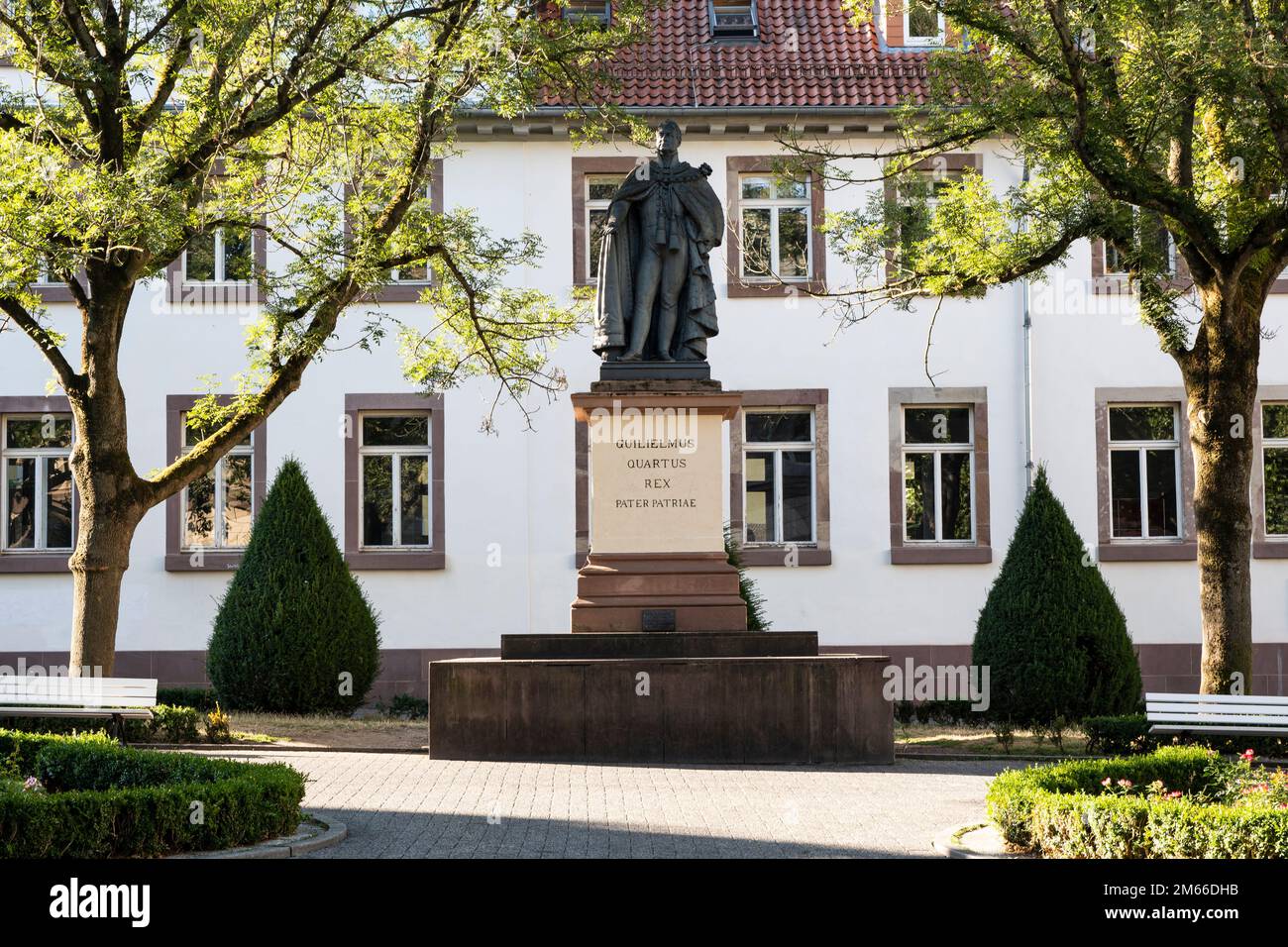 Monument of German King Wilhelm IV, Wilhelmsplatz, city of Goettingen, Germany Stock Photo
