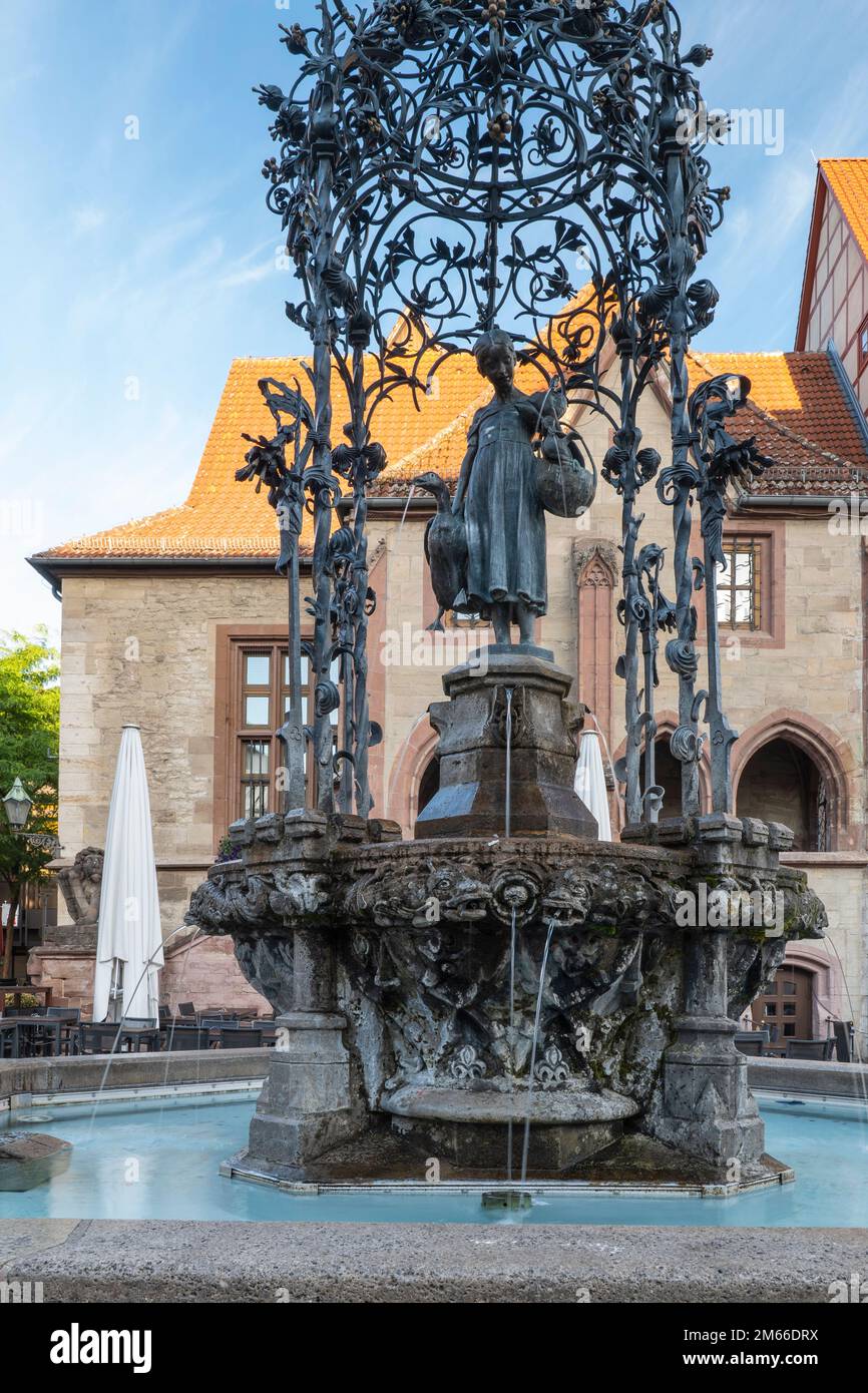 Gaenseliesel fountain the landmark of Goettingen Stock Photo
