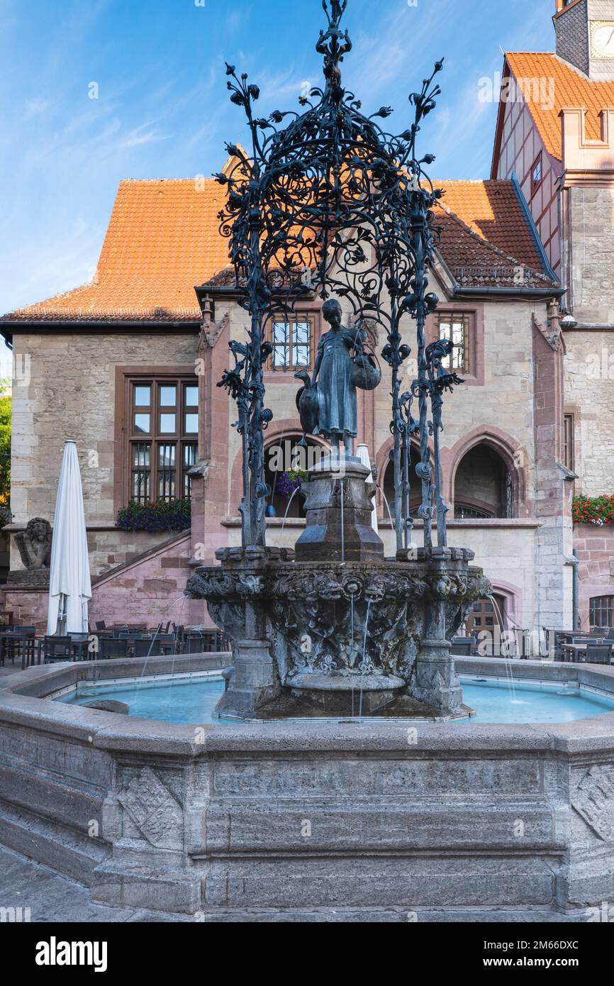 Gaenseliesel fountain the landmark of Goettingen Stock Photo