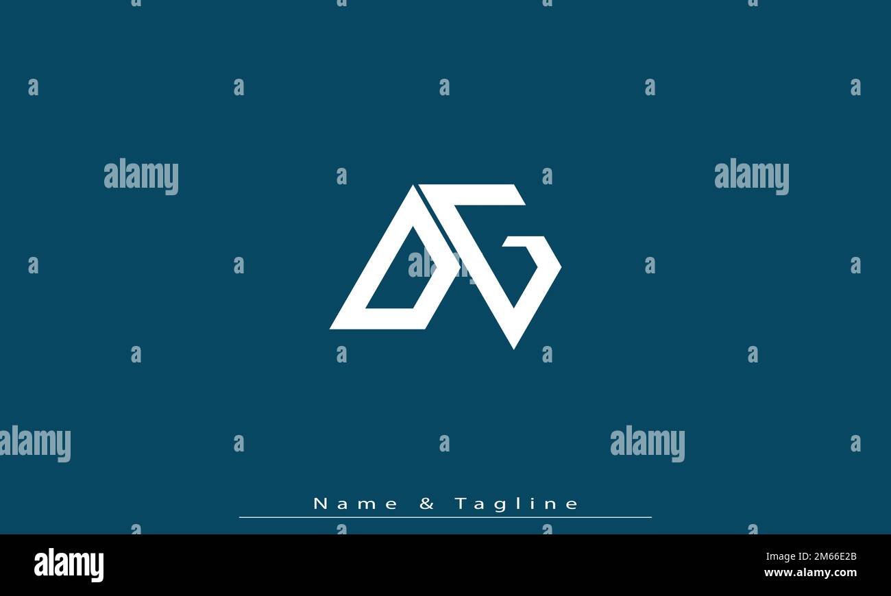 Alphabet letters Initials Monogram logo OG , GO Stock Vector