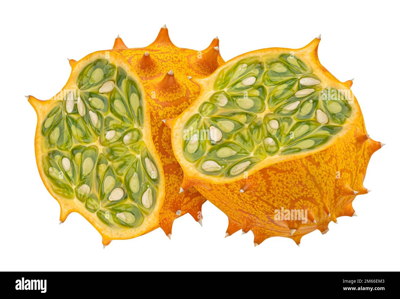 Kiwano isolated on white background with clipping path Stock Photo