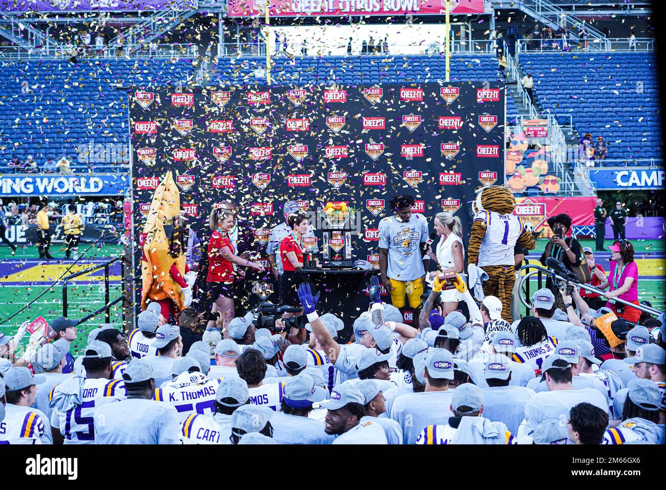 Orlando, Florida, USA, January 2, 2023, LSU wins the Cheezit Citrus