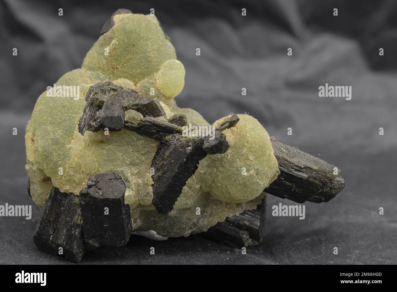Piece of Prehnite mineral. Inosilicate of calcium and aluminium Stock Photo