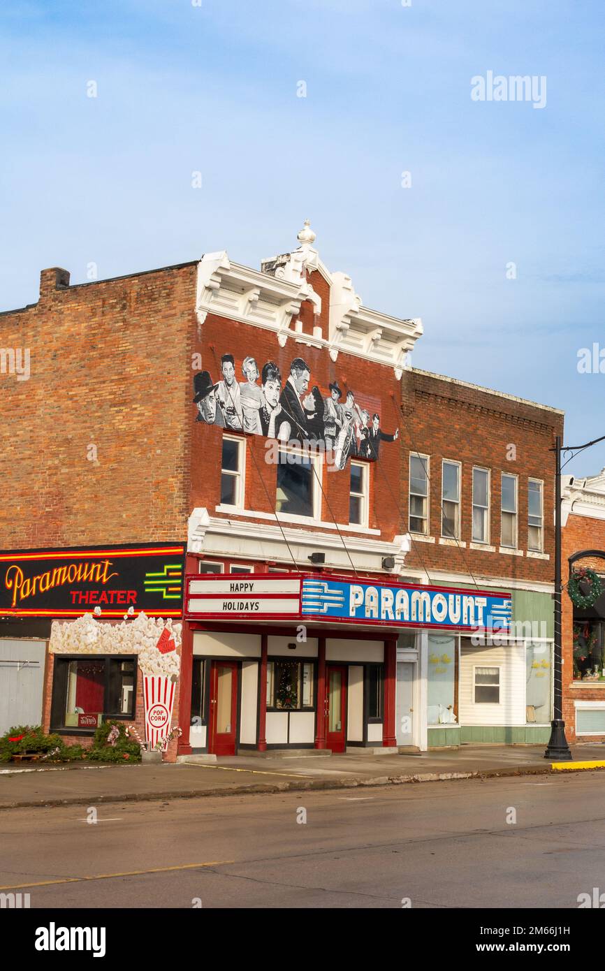 Wyoming, Illinois, USA January 2nd 2023 The old Paramount movie