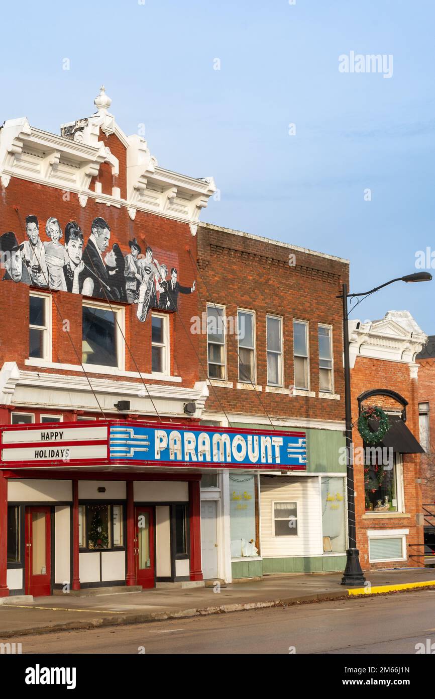 Wyoming, Illinois, USA January 2nd 2023 The old Paramount movie
