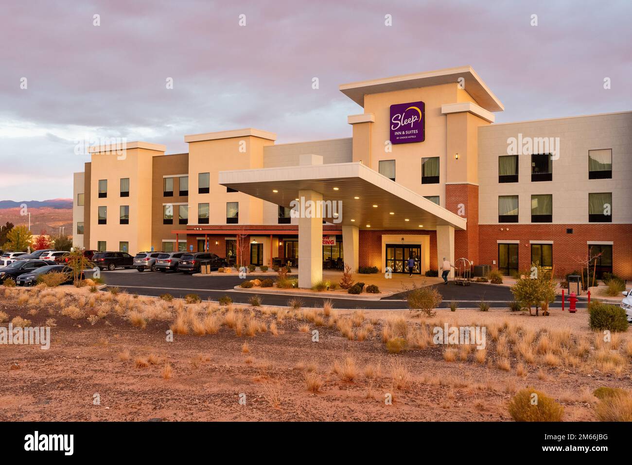 The Sleep Inn, a popular chain hotel, in Hurricane, Utah, United States. Stock Photo