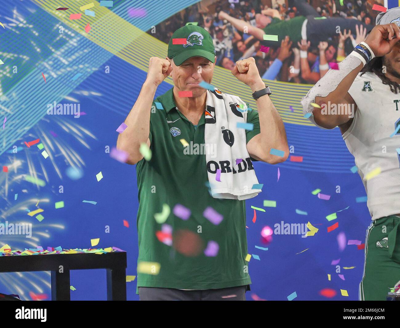 Dallas, TX, USA. 1st Jan, 2023. Tulane Green Wave head coach Willie