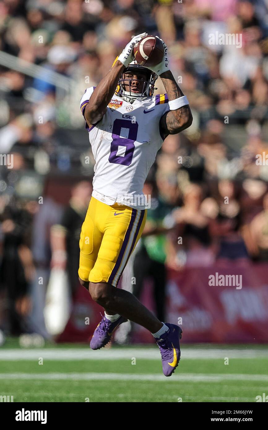 Orlando, Florida, USA. January 2, 2023: LSU Tigers wide receiver MALIK