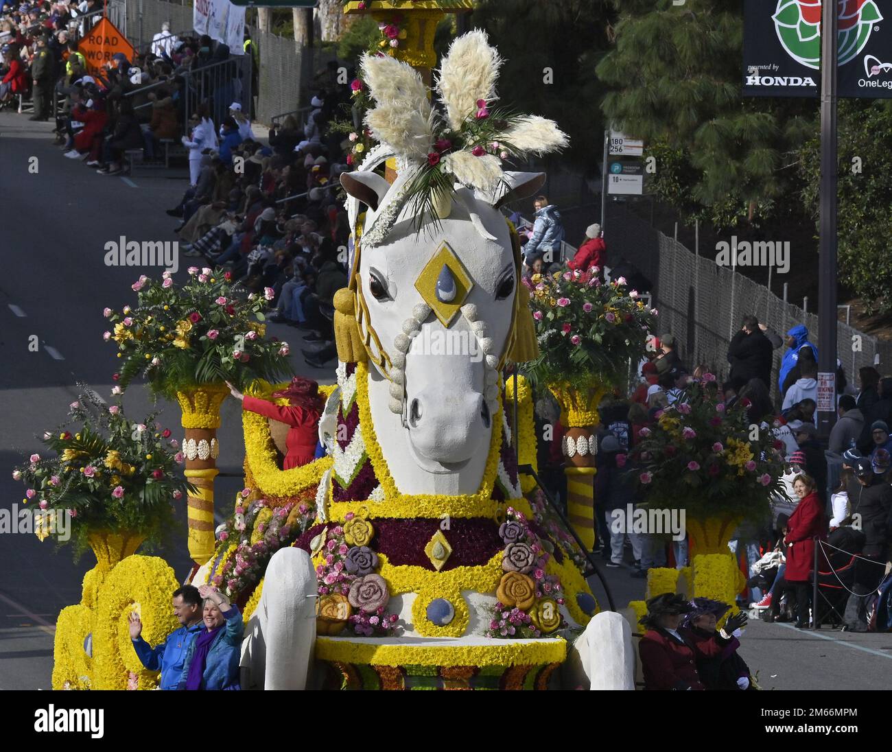 Pasadena, United States. 02nd Jan, 2023. Rotary's 'Serving with Imagination and Hope''' float, winner of the Princess Award, makes its way down Colorado Boulevard during the 134th annual Tournament of Roses Parade held in Pasadena, California on Monday, January 2, 2023. Photo by Jim Ruymen/UPI. Credit: UPI/Alamy Live News Stock Photo