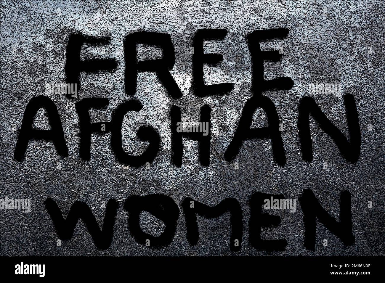 Sprayed, free Afghan women, Berlin Stock Photo