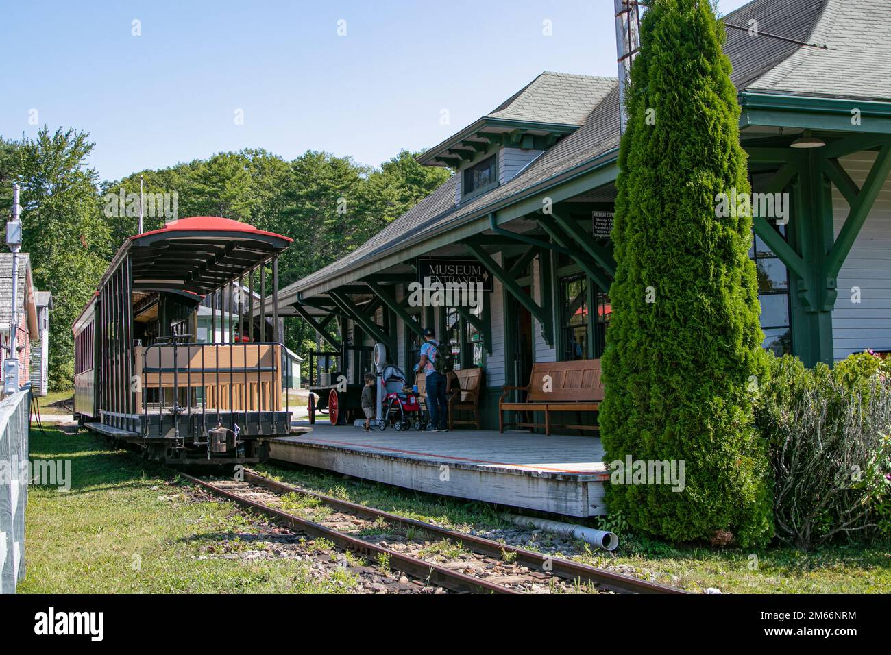 USA; Maine; Boothbay, Boothbay Railroad Museum Stock Photo Alamy