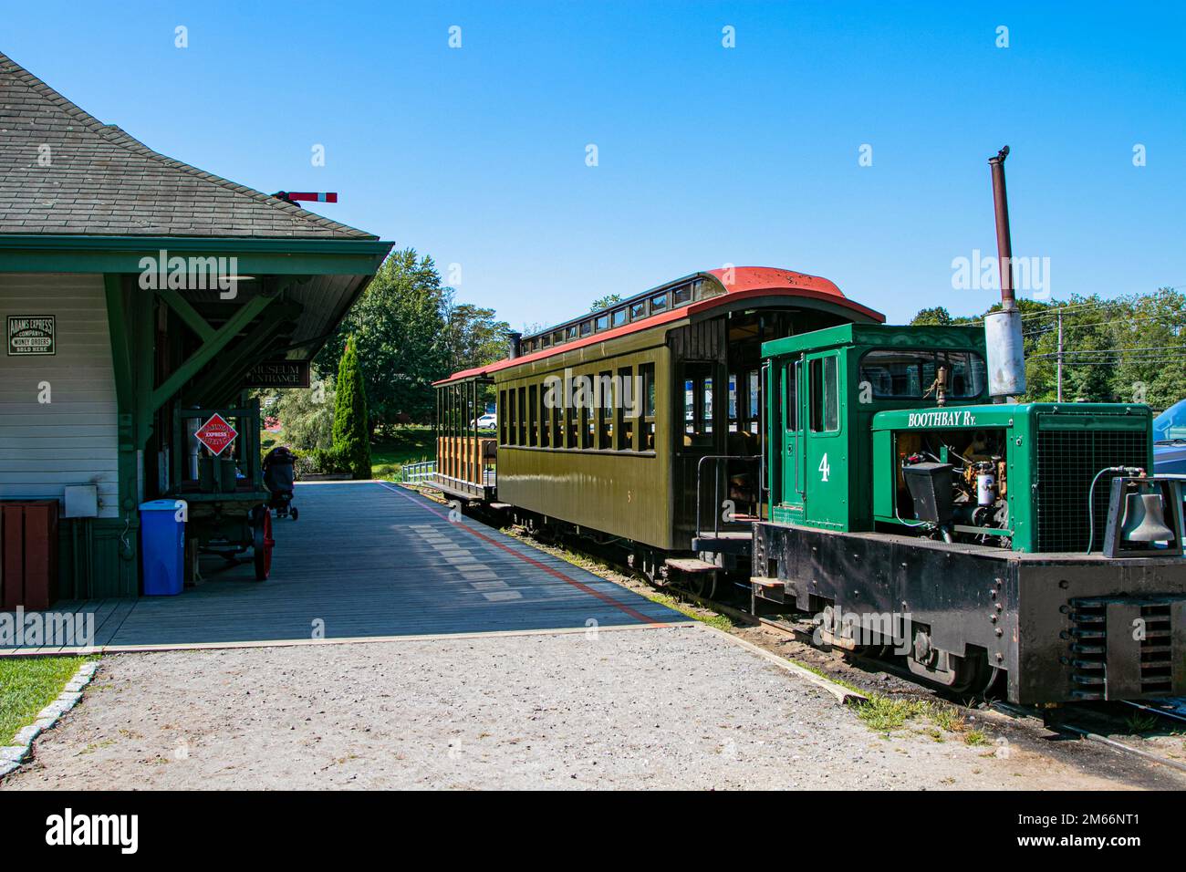 USA; Maine; Boothbay, Boothbay Railroad Museum Stock Photo Alamy
