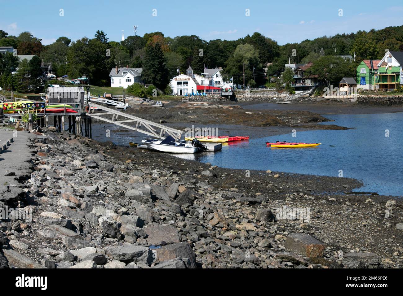 Downtown business center of Boothbay Harbor Maine in the United States  Stock Photo - Alamy